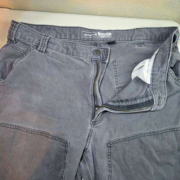 Carhartt Utility Double Knee Relaxed Fit Rugged Flex Canvas‎ Pant Size 38 - Picture 6 of 10